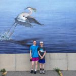 Great Blue Heron Fishing Mural (Frandor Shopping Center, Lansing, MI)